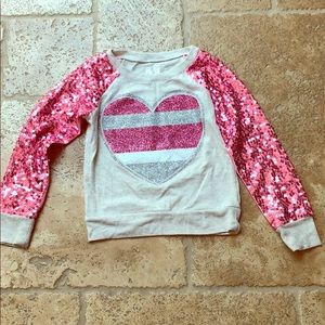 Justice shimmery top